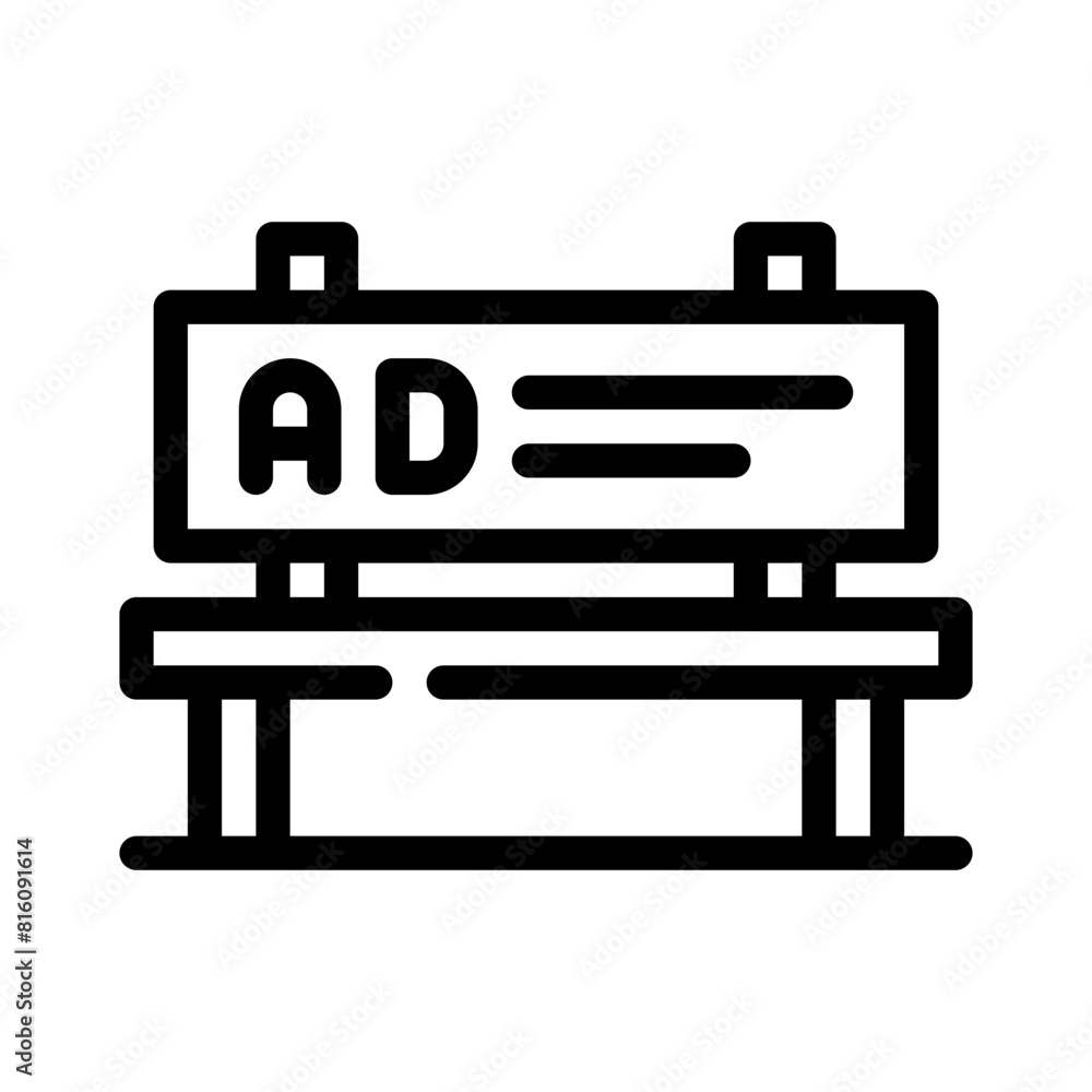 Obraz premium bench line icon