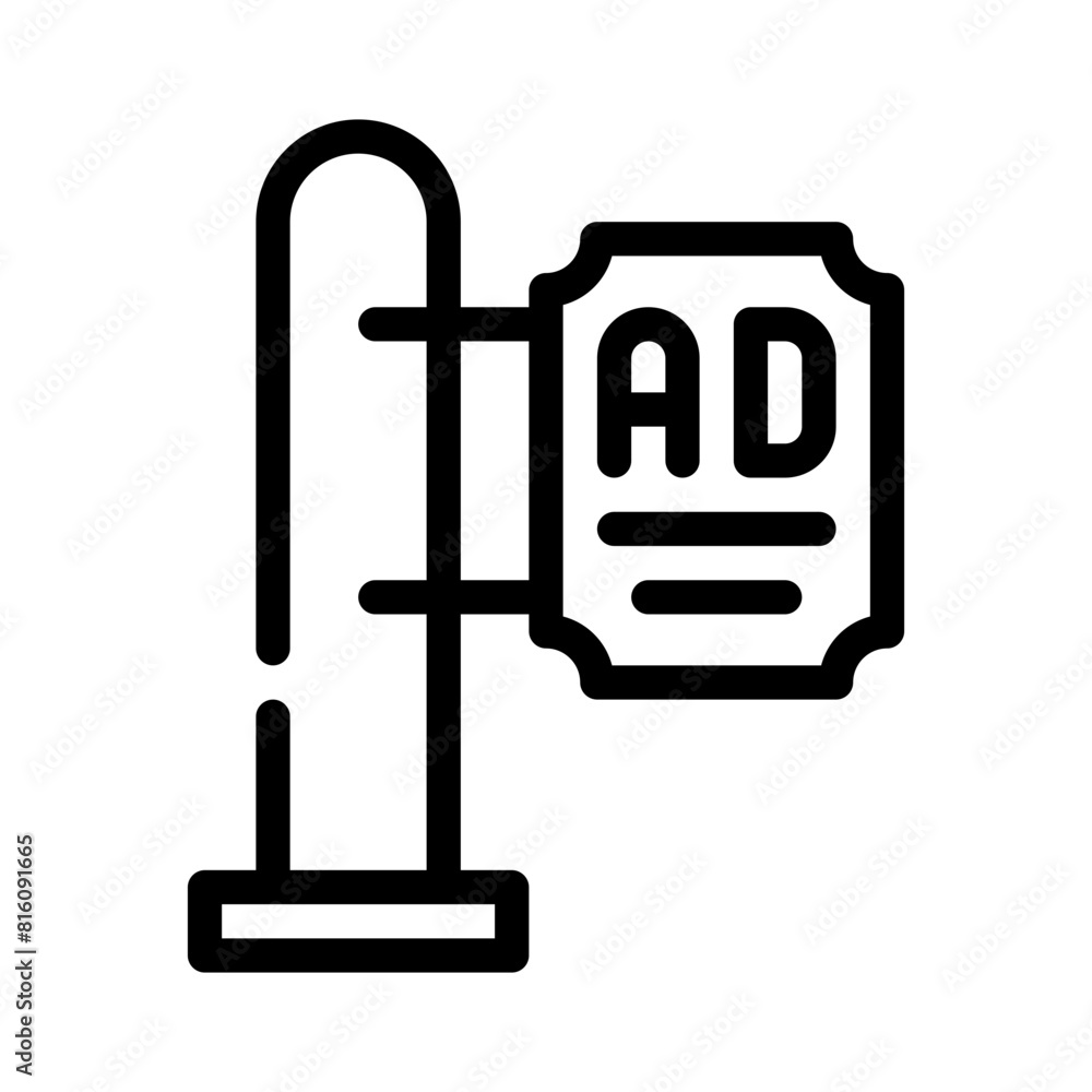 store sign line icon store sign line icon