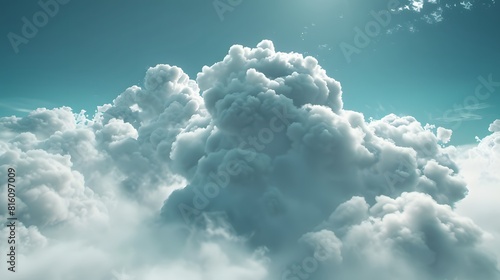 3d rendering Cloud computing, Cloud Computing Concept