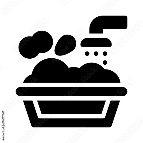bathtub glyph icon
