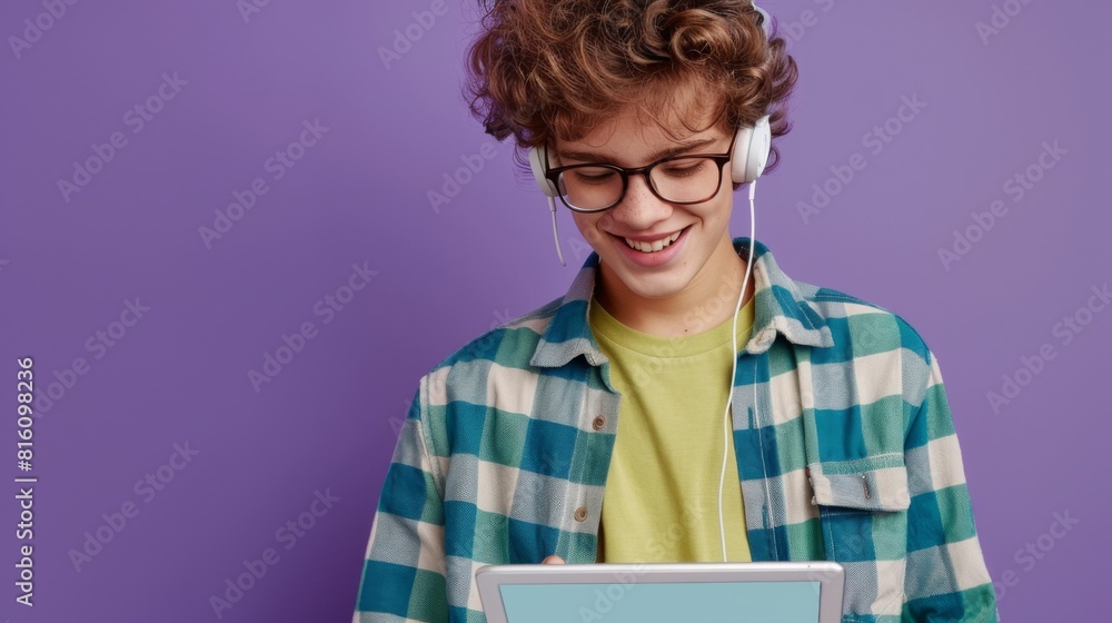 A Teenager Enjoying Music A Teenager Enjoying Music