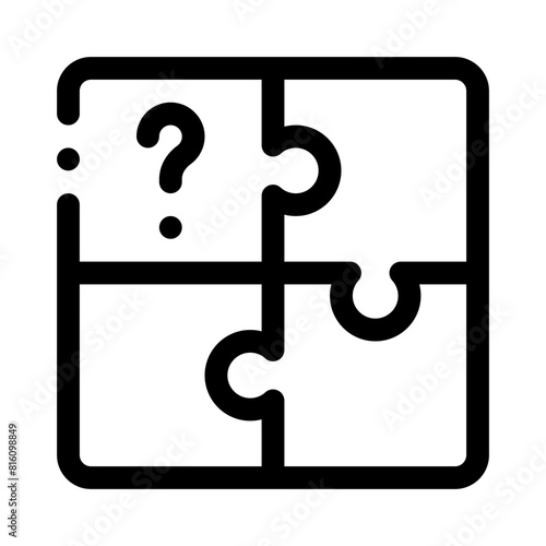 puzzle line icon