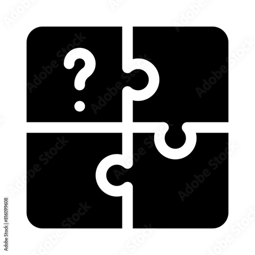 puzzle glyph icon