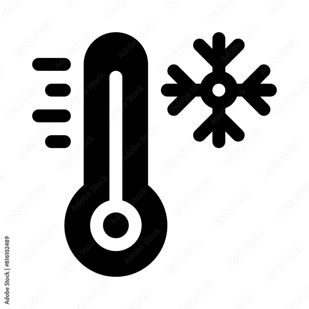 low temperature glyph icon low temperature glyph icon