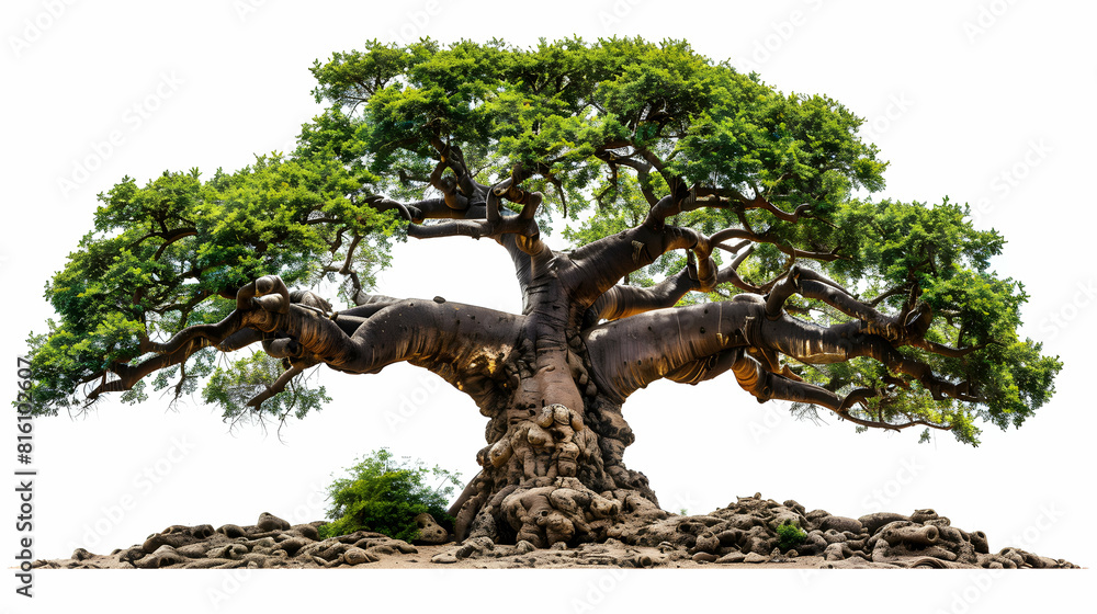 Captivating Photo Realistic Image of Baobab Tree Isolated on White Background, Perfect for Educational, Environmental, or Exotic Themes Captivating Photo Realistic Image of Baobab Tree Isolated on White Background, Perfect for Educational, Environmental, or Exotic Themes