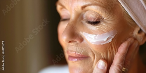 Close-up Image of Woman Applying Antiseptic. Concept Medical hygiene  Preventative care  Skin protection  Health and wellness  Antiseptic application