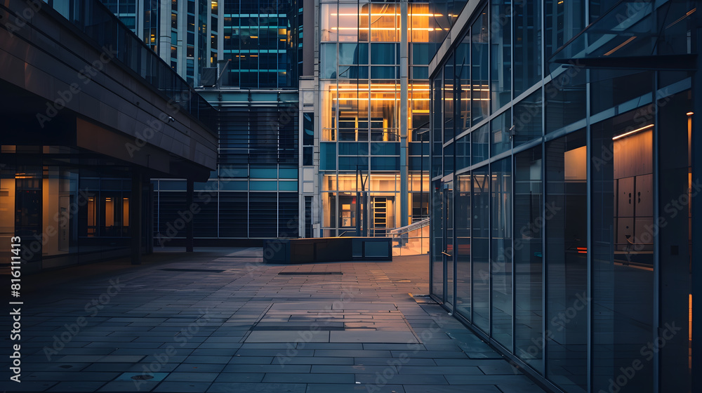 Obraz premium Empty buildings : Generative AI