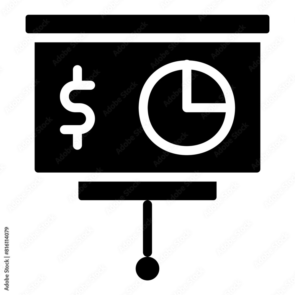 Presentation Glyph Icon Design Presentation Glyph Icon Design