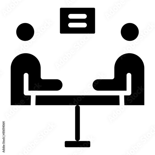 Business Meeting Glyph Icon Design