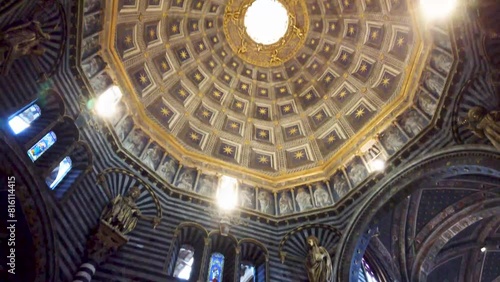Interior of Siena Cathedral, Tuscany, Italy photo
