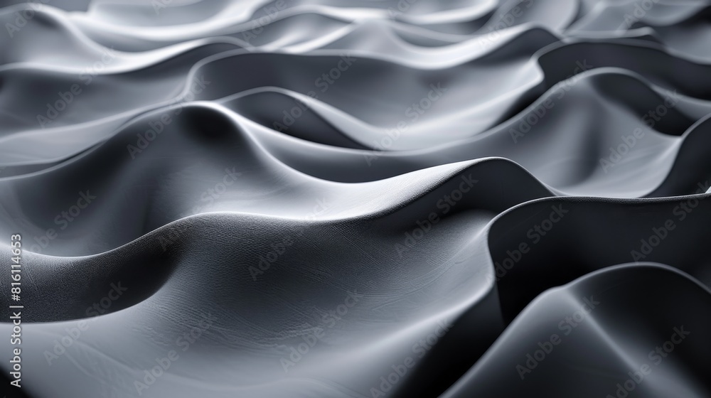 3d Intricate Wave Patterns in Shades of Gray, Evoking a Sense of Elegance and Sophistication