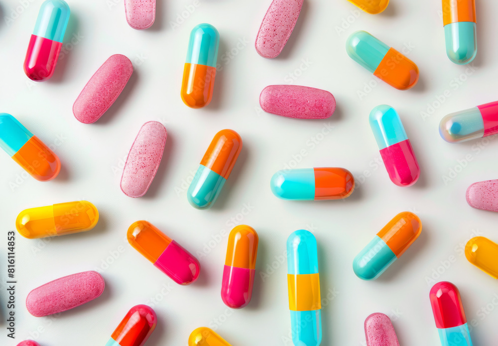 Colorful medicine pills Colorful medicine pills