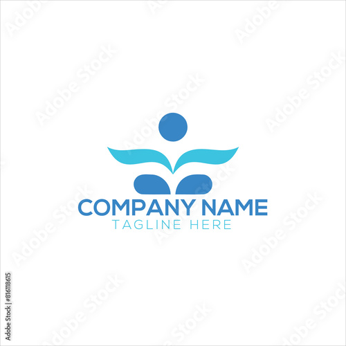 University education logo design vector template

