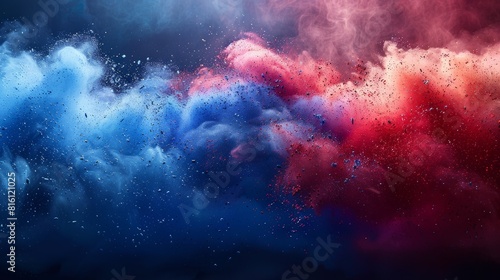 Vibrant holi powder explosion in colors