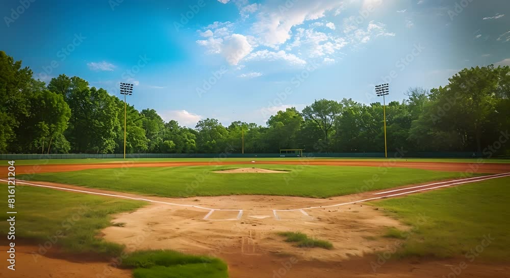 baseball field highlighting the baseball mound. sport concept baseball field highlighting the baseball mound. sport concept