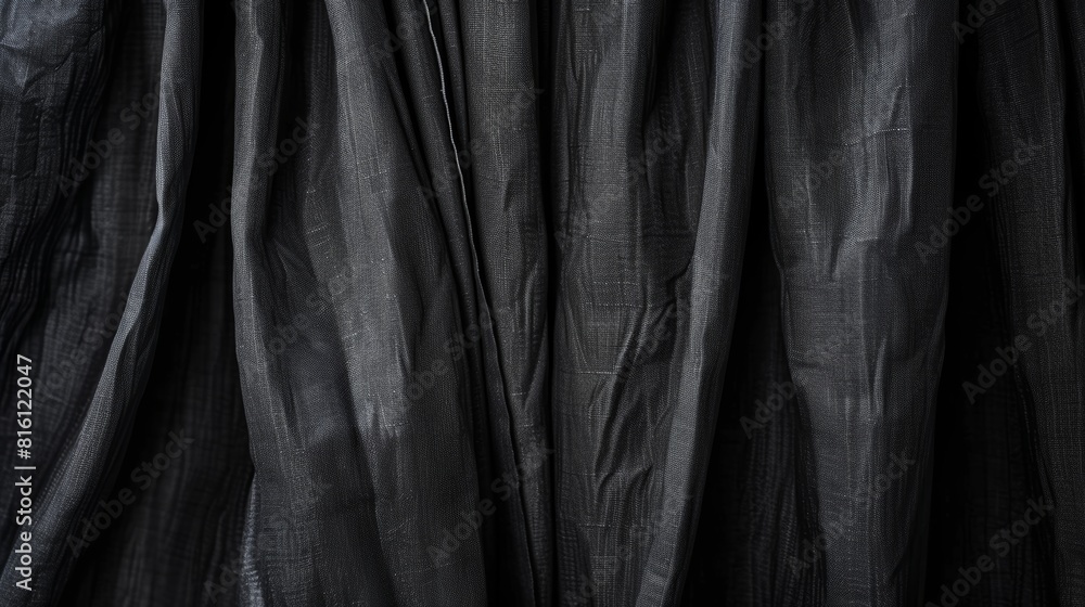 Fototapeta premium Elegant black drapery texture background