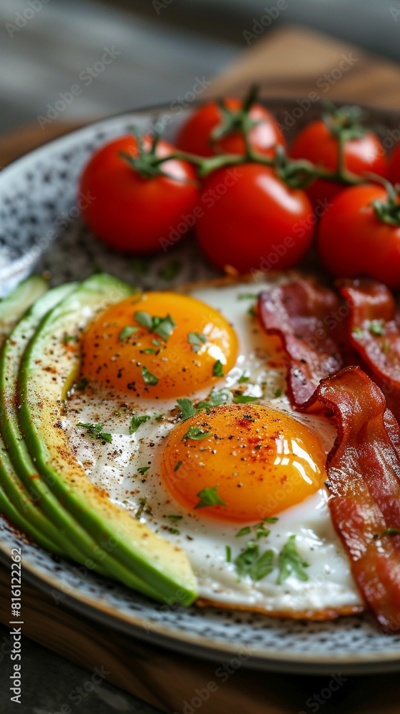 Healthy food illustration, avocado for a healthy breakfast with egg and healthy. Homemade food. Restaurant menu. It's tasty. Healthy food illustration, avocado for a healthy breakfast with egg and healthy. Homemade food. Restaurant menu. It's tasty.