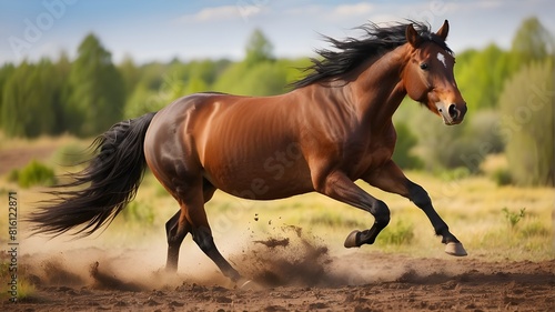 horse running in a field © Anila