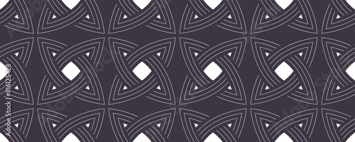 Geometric seamless pattern, vector trendy vintage tiling endless background, geometrical decorative grid.