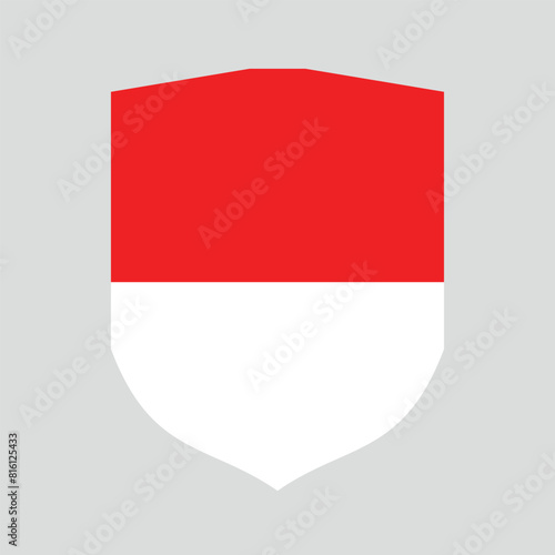 Indonesia Flag in Shield Shape Frame Free Download Indonesia Flag in Shield Shape Frame - GFXLoad