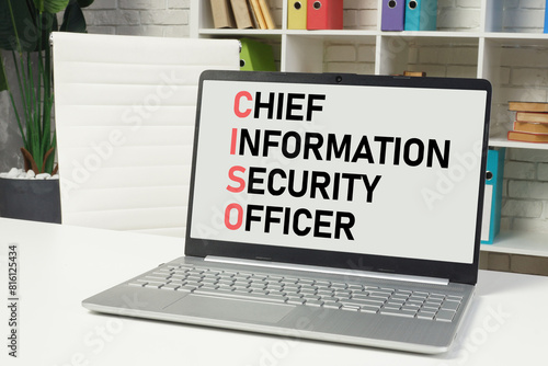 CISO Chief, Information, Security, Officer is shown using the text photo