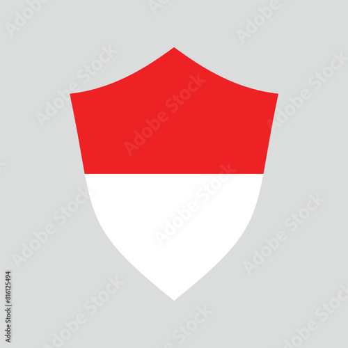 Free Download Indonesia Flag in Shield Shape Frame - GFXLoad