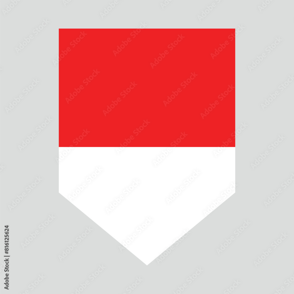 Indonesia Flag in Shield Shape Frame Indonesia Flag in Shield Shape Frame