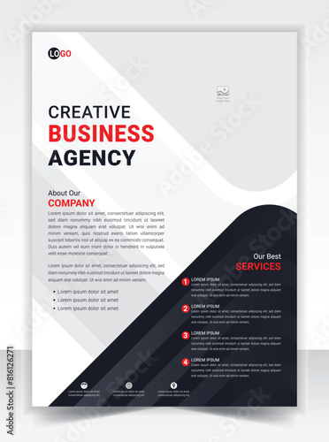 Business agency flyer design template
