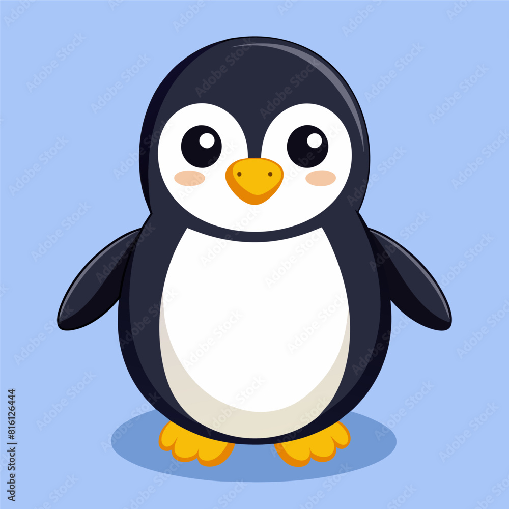 Fototapeta premium Colorful Penguin Multi Color Illustration, Cute Illustration