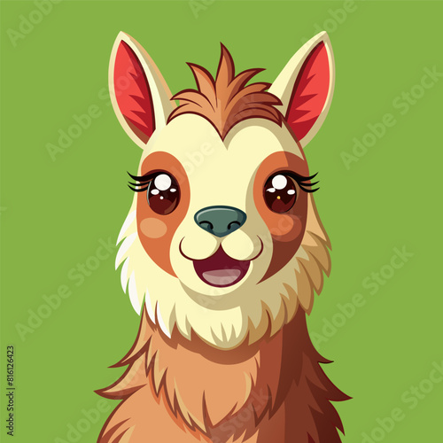 Colorful Llama Multi Color Illustration, Cute Illustration