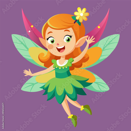 Colorful Fairy Multi Color Illustration, Cute Illustration