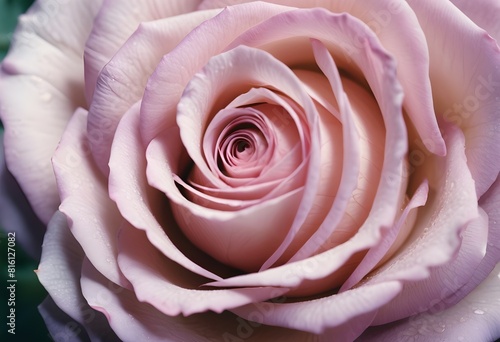 Close up view of flower rose from top concept