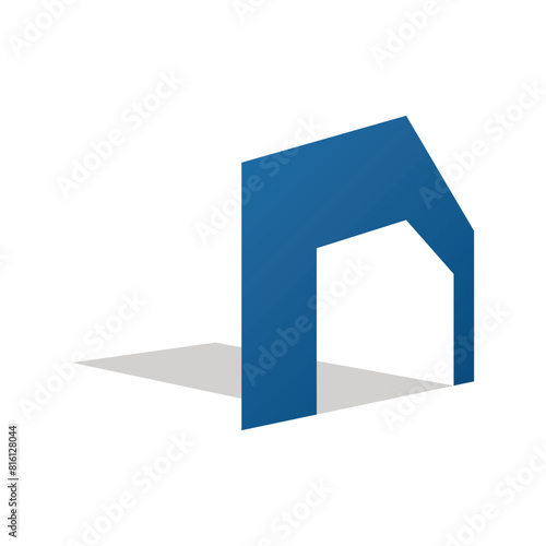Simple home garage logo icon template