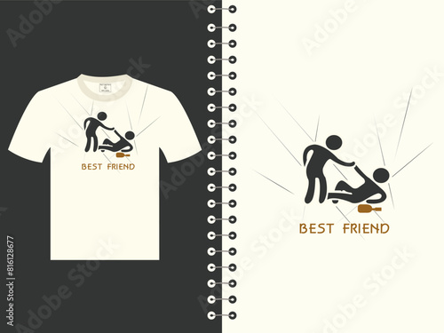 Best Friend Vector T-Shirt Design