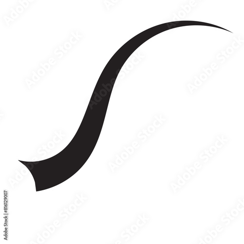 Swoosh vector. Hand drawn swoosh elements, and swoop underline typography tails shape in flat styles.  ribbons. Design concept element collection. vector illustration. EPS 10/Ai