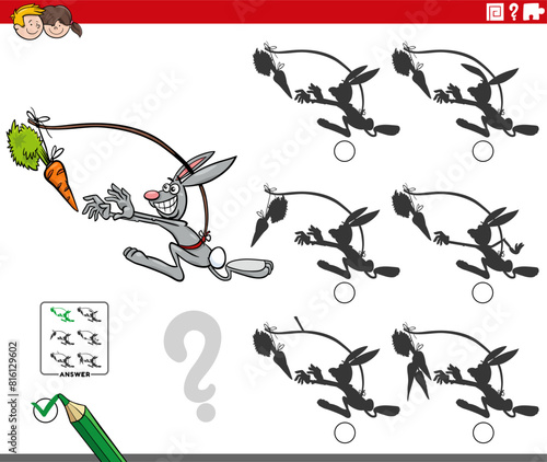 shadow activity with cartoon dangling a carrot
