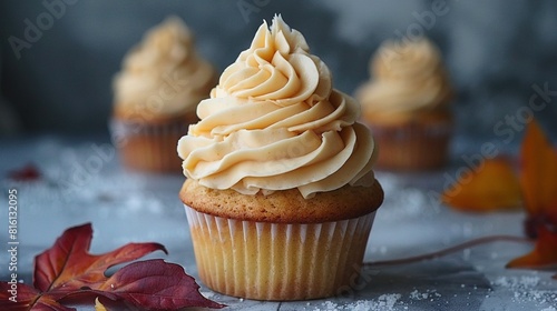  Autumn Leaves Table Cupcake Close Up Frosting