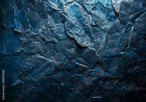 A deeply blue textured stone surface, great as an abstract or background wallpaper design photo