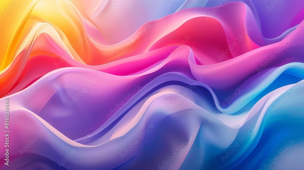 Fototapeta premium abstract liquid motion background with rainbow gradients and fluid curves modern graphic design