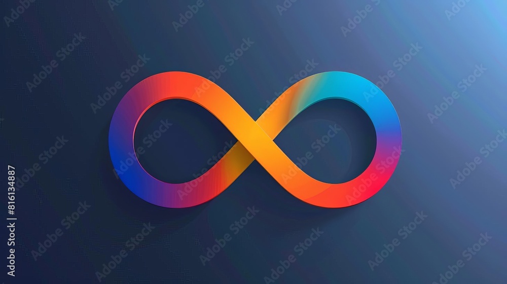 neurodiversity rainbow gradient infinity symbol vector illustration for poster or banner design neurodiversity rainbow gradient infinity symbol vector illustration for poster or banner design