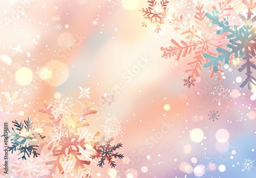 Captivating snowflake designs with a bokeh effect is the perfect abstract background for a holiday themed best seller wallpaper