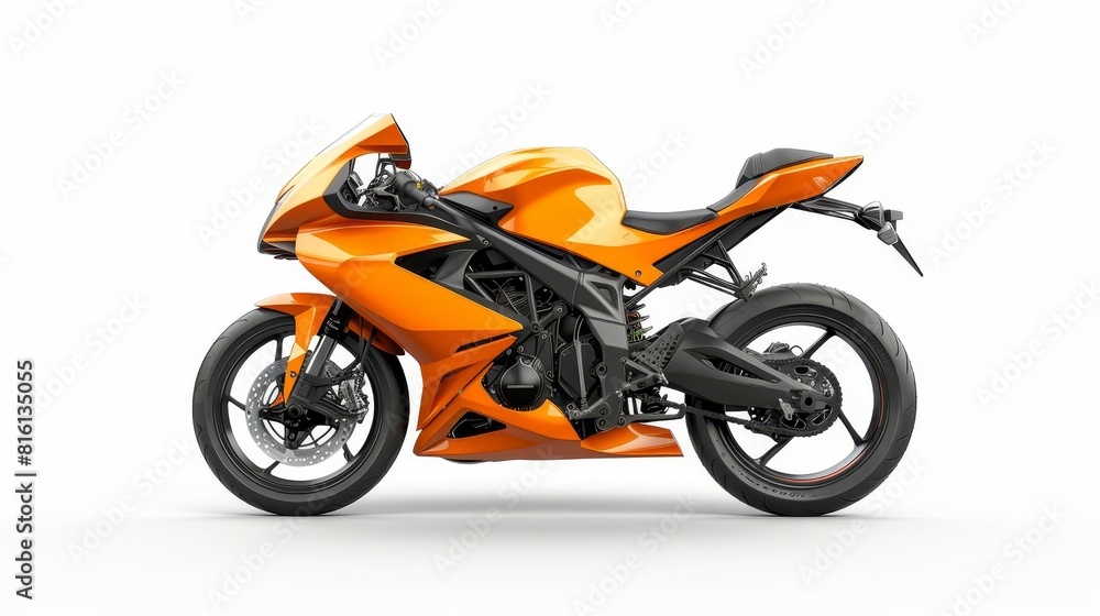 orange sport bike motorcycle isolated on white side view studio photo orange sport bike motorcycle isolated on white side view studio photo