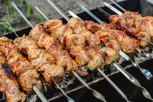 Kebabs on the grill