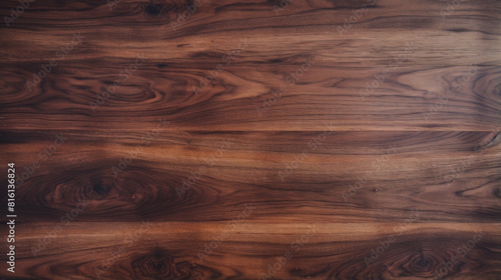 Fototapeta premium Showcasing the beauty of walnut wood, this image features swirling patterns delivering natural elegance and warmth
