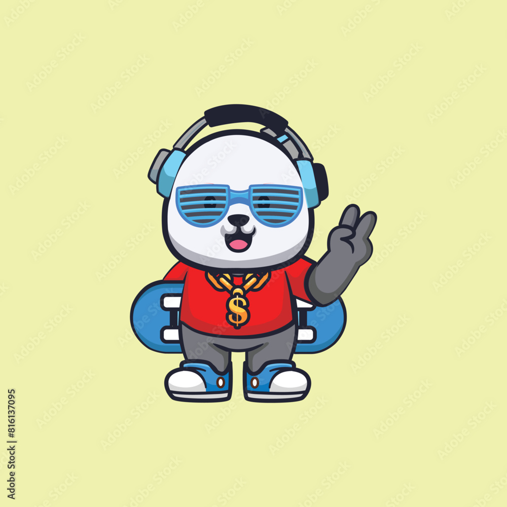 Obraz premium Panda logo design, vector logo design, illustration 