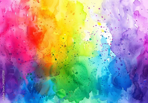 A colorful abstract watercolor wallpaper background with splashes of rainbow hues  perfect for best seller designs