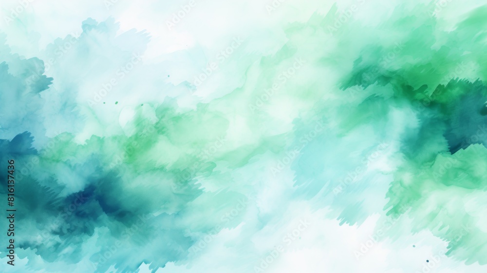 Fototapeta premium An abstract watercolor background with different shades of vibrant green, lively and fresh