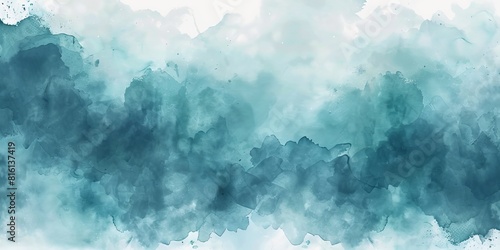 Gentle blue tones and fluid shapes blend to create a serene abstract watercolor background, perfect as a wallpaper and potential best seller photo