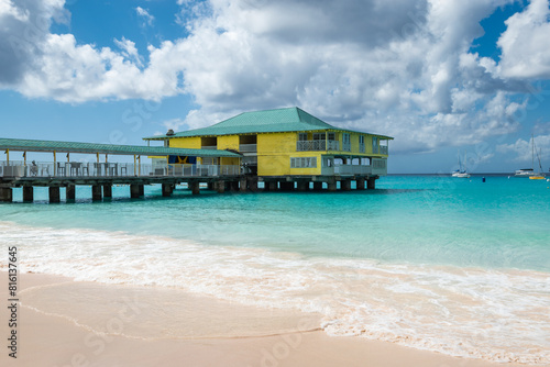 Pebbles Beach, beautiful Caribbean beach in Bridgetown, Barbados.