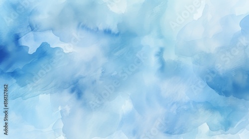 The image evokes a calming effect with a gentle blend of blue tones  creating a soft watercolor texture